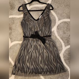 Charlotte Russe gray mesh overly dress